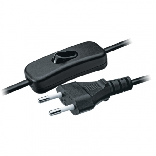 Шнур Navigator 61 720 NPS-FS-170-2x0.5-BL 1.7м с выкл. черный, цена за 1 шт