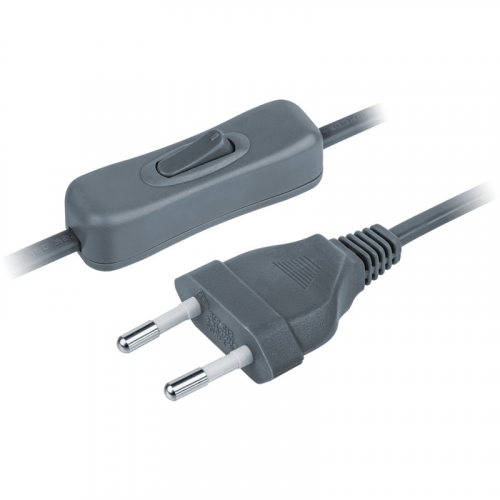 Шнур Navigator 61 722 NPS-FS-170-2x0.5-GR 1.7м с выкл. серый, цена за 1 шт