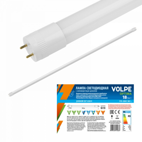 Лампы светодиодные Volpe LED-T8-18W/NW/G13/FR/FIX/O рукав, цена за 1 шт