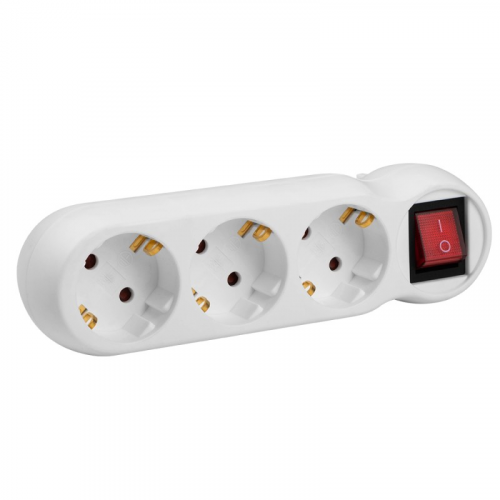Разветвители и переходники / Разветвитель JAZZway AD-3GS заземл., выкл. (5046672), цена за 1 шт