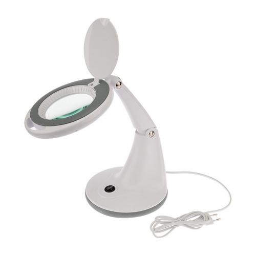 Лупа настольная 3D с подсветкой 30 SMD LED, ø100мм, белая REXANT, цена за 1 шт