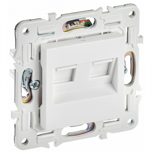 SKANDY Розетка компьютерная двойная RJ45 кат.5E SK-K03W арктический белый IEK, цена за 1 шт