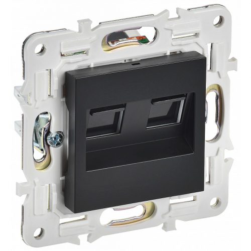 SKANDY Розетка компьютерная двойная RJ45 кат.5E SK-K03Bl черный IEK, цена за 1 шт
