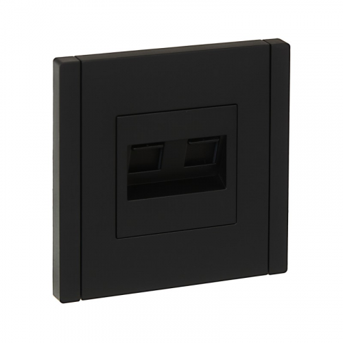 FORTE&PIANO Розетка компьютерная двойная RJ45 кат.6 FP134 черный IEK, цена за 1 шт