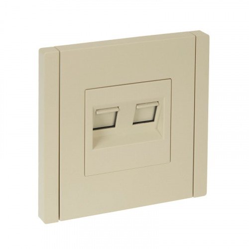 FORTE&PIANO Розетка двойная RJ11+RJ45 кат.5E FP435 ваниль IEK, цена за 1 шт