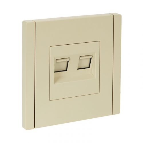 FORTE&PIANO Розетка компьютерная двойная RJ45 кат.6 FP434 ваниль IEK, цена за 1 шт