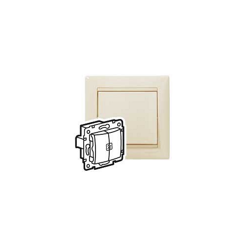 Legrand 774328 Двойной выключатель с подсветкой Valena 10 AX 250 В~ слоновая кость, цена за 1 шт