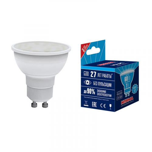 Лампы светодиодные Volpe LED-JCDR-7W/NW/GU10/NR картон, цена за 1 шт