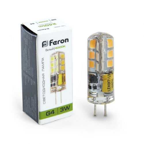 Лампа светодиодная, (3W) 12V G4 4000K JC, LB-422, цена за 1 шт