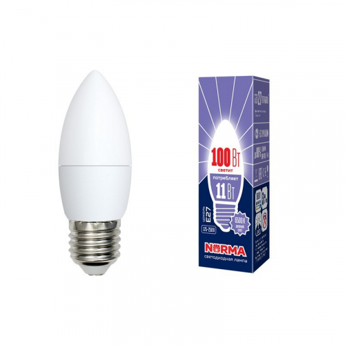 Лампы светодиодные Volpe LED-C37-11W/DW/E27/FR/NR картон, цена за 1 шт