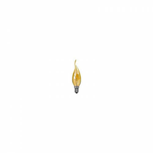 DECOR С35 FLAME GL 60W E14 (230V) FOTON_LIGHTING - лампа свеча на ветру золотая, цена за 1 шт