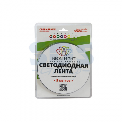 Лента светодиодная 12В, SMD2835, 4,8Вт/м, 60 LED/м, красный, 8мм, 5м, IP65 LAMPER, цена за 1 шт