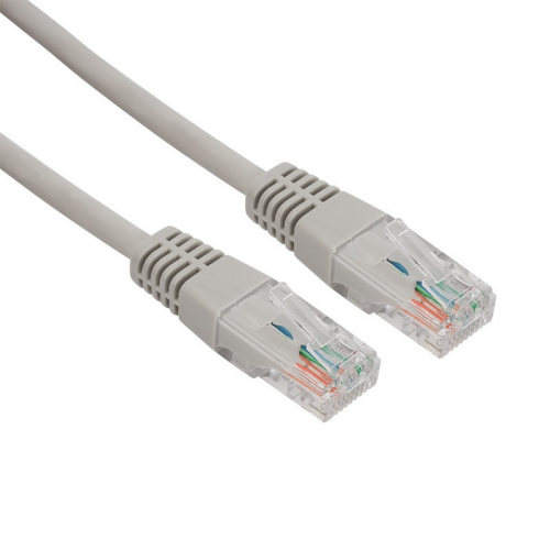Шнур коммутационный, патч-корд U/UTP RJ45-RJ45, CAT 5e, LSZH серый, 3м REXANT, цена за 1 шт