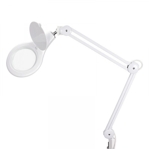 Лупа на струбцине круглая 5D с подсветкой 84 SMD LED, ø178мм, белая REXANT, цена за 1 шт