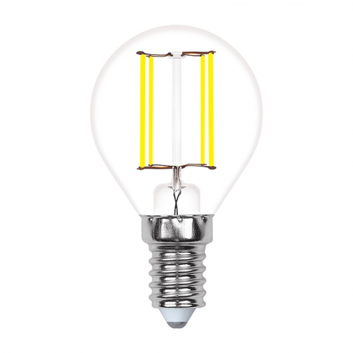 Лампы светодиодные Uniel LED-G45-5W/WW/E14/CL/MB GLM10TR картон, цена за 1 шт