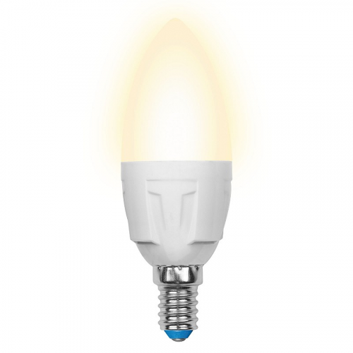 Лампы светодиодные Uniel LED-C37 7W/WW/E14/FR PLP01WH картон, цена за 1 шт