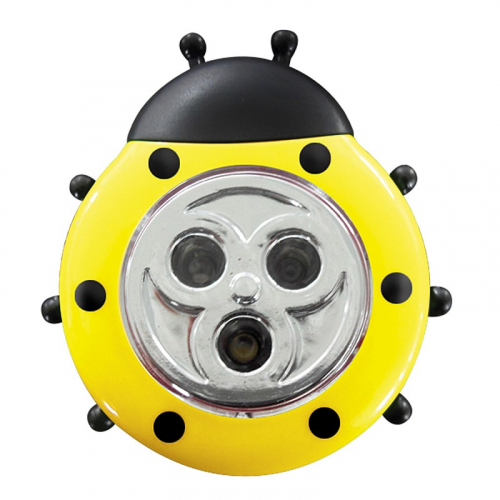 Светодиодный светильник-ночник на батарейках DTL-354 Божья Коровка/Yellow/3LED/3AAA, цена за 1 шт