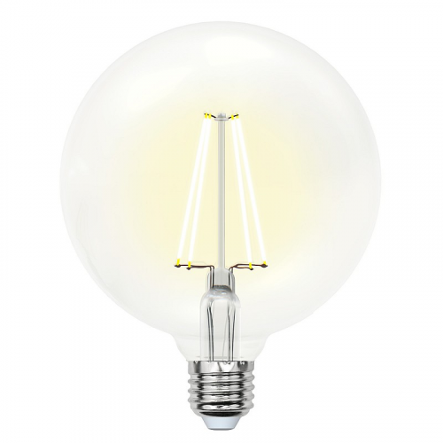 Лампа светодиодная Uniel LED-G125-10W/WW/E27/CL PLS02WH Форма шар, прозрачная колба, цена за 1 шт