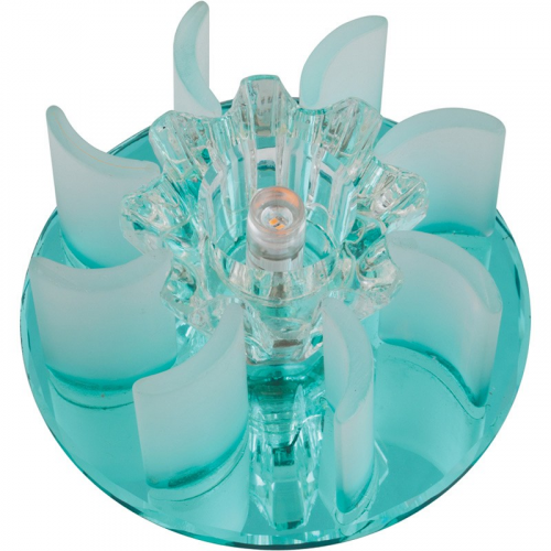Светильник декоративный встраиваемый ТМ Fametto DLS-F114 G4 BLUE/CLEAR, серия Fiore, цена за 1 шт