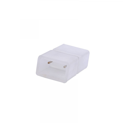 UTC-Q220 K12/B67-NNN CLEAR 025 POLYBAG Соединитель контактный прямой для светодиодных лент 220В 5050 12-14мм, 2 контакта, цвет прозрачный, 25 штук в пакете, цена за 1 шт