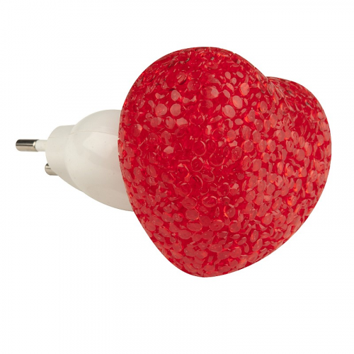 Светодиодный светильник-ночник DTL-309-Сердечко/RED/1LED/0,1W. Красный цвет свечения, светодиод 0.1 вт, цена за 1 шт
