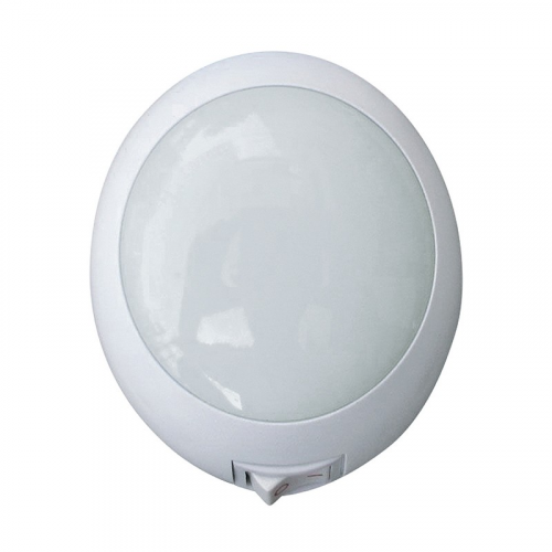 Светильник-ночник DTL-303-Круг/White/3Led/0,5W с 3 светодиодами и мощностью 0.5 вт. Пластиковый корпус белого цвета, цена за 1 шт