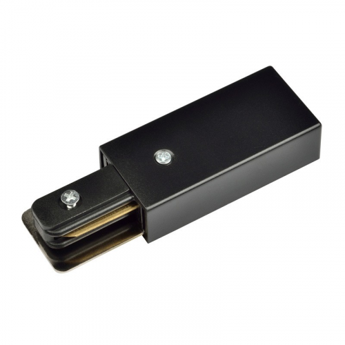 Однофазные трековые системы Volpe UBX-Q121 K01 BLACK 1 POLYBAG Ввод питания для шинопровода, цена за 1 шт