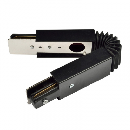Однофазные трековые системы Volpe UBX-Q121 K24 BLACK 1 POLYBAG Соединитель для 2-х шинопроводов гибкий, цена за 1 шт