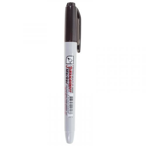 Маркер перманентный Multi Marker Super Slim 1мм, черный, пулевидный Crown, цена за 1 шт