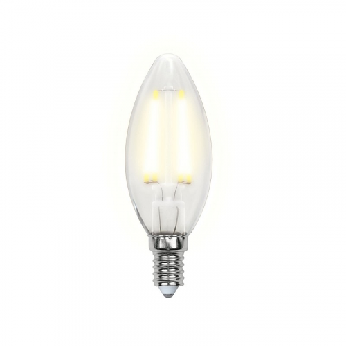Лампа светодиодная Uniel LED-C35-6W/WW/E14/FR PLS02WH Форма свеча, матовая колба, цена за 1 шт