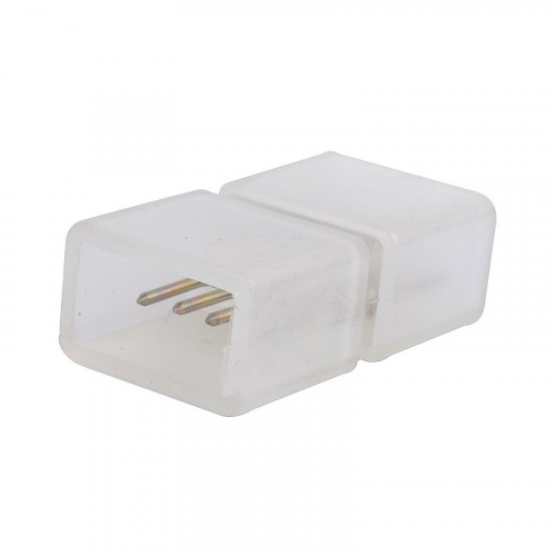 UTC-K-14/B67-RGB CLEAR 005 POLYBAG Соединитель контактный прямой для светодиодных лент 220В 5050 RGB, 4 контакта, цвет прозрачный, 5 штук в пакете, цена за 1 шт