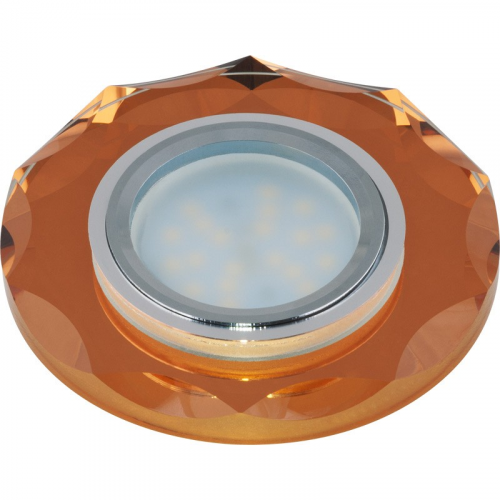 Светильник декоративный встраиваемый многоугольник ТМ FamettoDLS-P105 GU5.3 CHROME/BRONZE , серия Peonia, цена за 1 шт