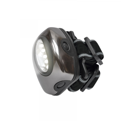 Фонарь Uniel S-HL010-C Gun Metal серии Стандарт Bright eyes — comfort max (налобный фонарь), алюминиевый корпус, 5 LED, упаковка — кламшелл, 3хААА н/к, цена за 1 шт
