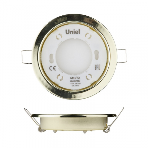 Светильники встраиваемые Uniel GX53/H2 GOLD 10 PROM, цена за 1 шт