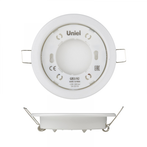 Светильники встраиваемые Uniel GX53/H2 WHITE 10 PROM, цена за 1 шт