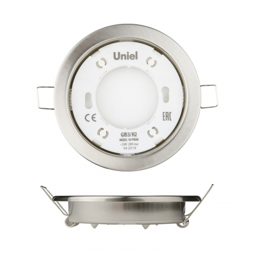 Светильники встраиваемые Uniel GX53/H2 NICKEL 10 PROM, цена за 1 шт