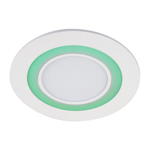 Встраиваемый светодиодный светильник PPL-R 180140 (18031) 12W/4W 6500K green зеленый/круглый Jazzway, цена за 1 шт