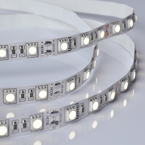 Ленты светодиодные открытые (IP20, IP33) Uniel ULS-M25-5050-60LED/m-10mm-IP20-DC12V-14,4W/m-5M-4000K PROFI катушка в герметичной упаковке, цена за 1 шт