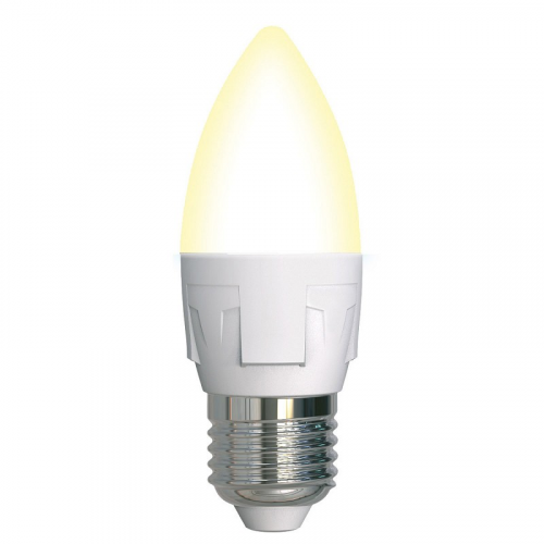 Лампы светодиодные Uniel LED-C37 7W/3000K/E27/FR/DIM PLP01WH картон, цена за 1 шт