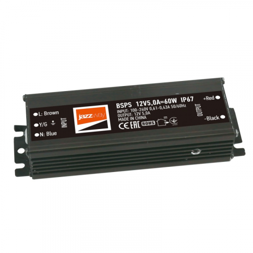 Аксессуары / BSPS 12V5,00A= 60W IP67 3 г.гар. Jazzway (3329273A), цена за 1 шт