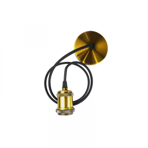 Патрон подвесной декоративный / RETRO патрон с проводом PLC 01 E27 230V/1M ANTIQUE BRONZE Jazzway (5012127), цена за 1 шт