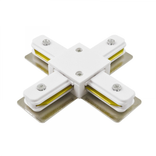 Аксессуары для трековых систем PTR / PTR CX-WH Коннектор белый X -обр. Jazzway (5010888), цена за 1 шт