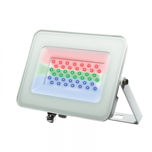 Прожекторы светодиодные / PFL- 30W RGB WH IP65 Прожектор БЕЛЫЙ Jazzway (5012103), цена за 1 шт