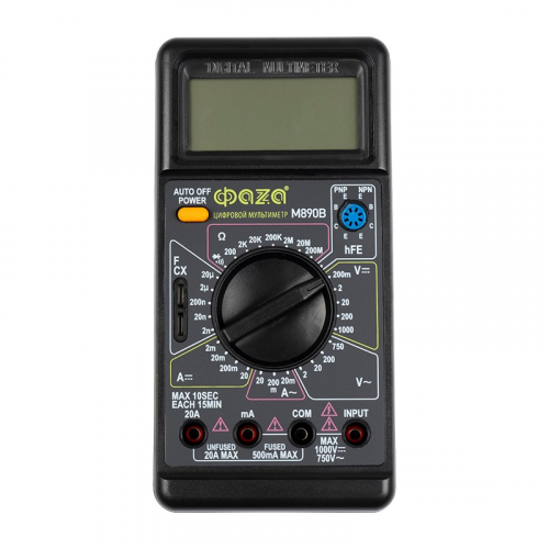 Цифровые мультиметры / Мультиметр ФАZА цифровой M890B (5008793), цена за 1 шт
