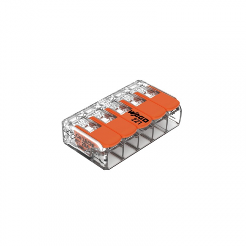 221-415 5 конт., многоразовая, 32A 450V - клеммная колодка WAGO (25), цена за 1 шт