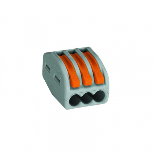 222-413 3 конт., многоразовая, 32A 400V - клеммная колодка WAGO (50), цена за 1 шт