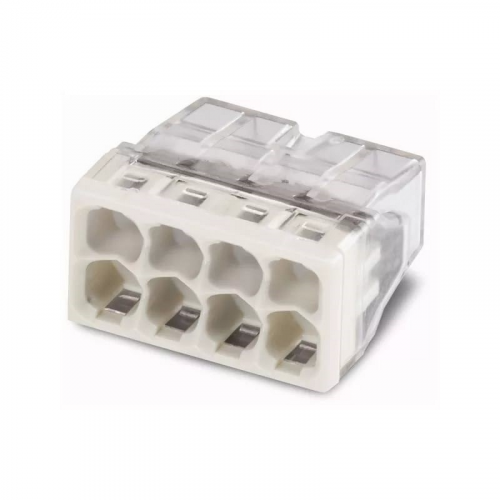 2273-248 8 конт., одноразовая, со смазк. Cu/Al, 24A 450V - клеммная колодка WAGO (100), цена за 1 шт