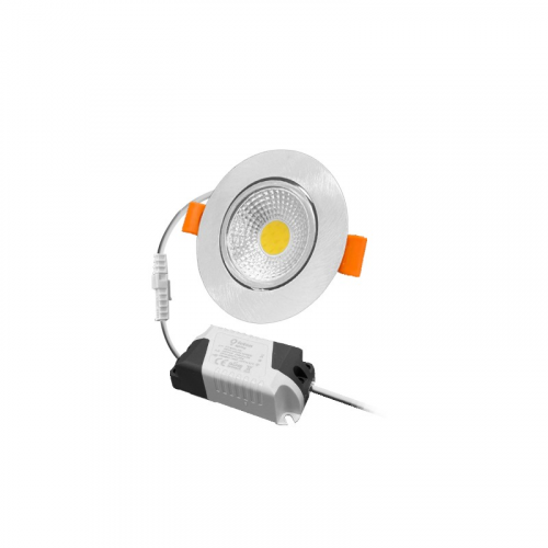 FL-LED Consta B 7W Aluminium 2700K хром 7Вт 560Лм (светильник встр. пов.)(S412) D=85мм d=68мм h=45мм, цена за 1 шт