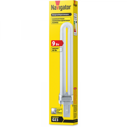 Люминесцентная лампа G23 Navigator 94 071 NCL-PS-09-840-G23, цена за 1 шт