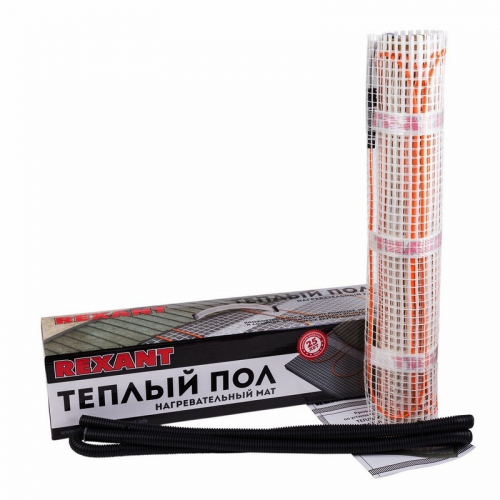 Теплый пол, нагревательный мат Extra 3м², 0,5х6м, 480Вт двухжильный REXANT, цена за 1 шт